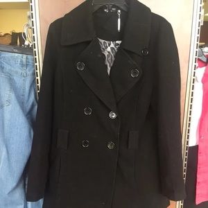 Black JouJou Pea Coat